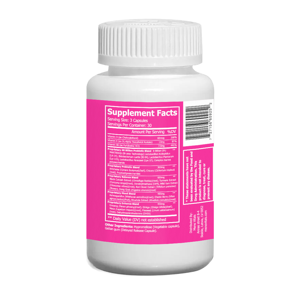 menopause vitamins ingredients